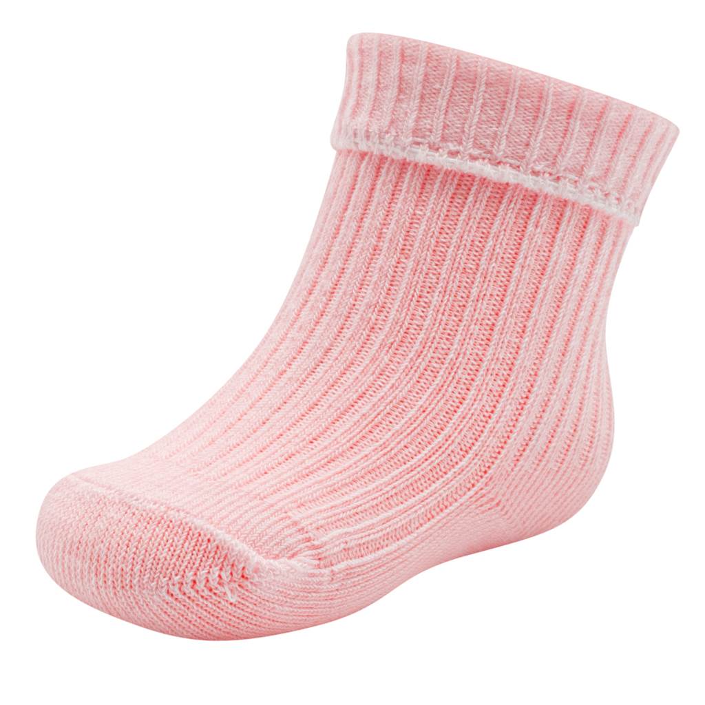 Levně Kojenecké bavlněné ponožky New Baby růžové