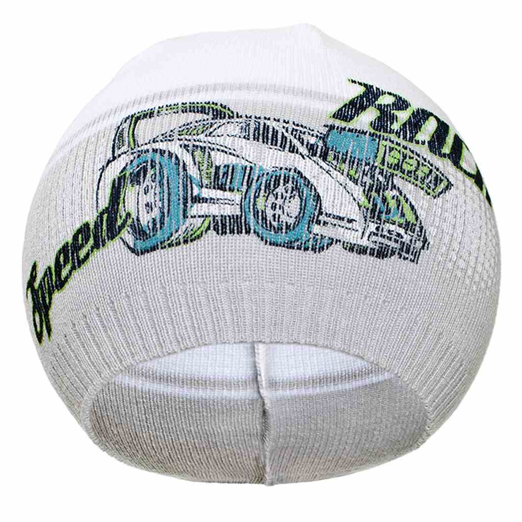 Podzimní dětská čepička New Baby Racing šedá, vel. 110 (4-5r)