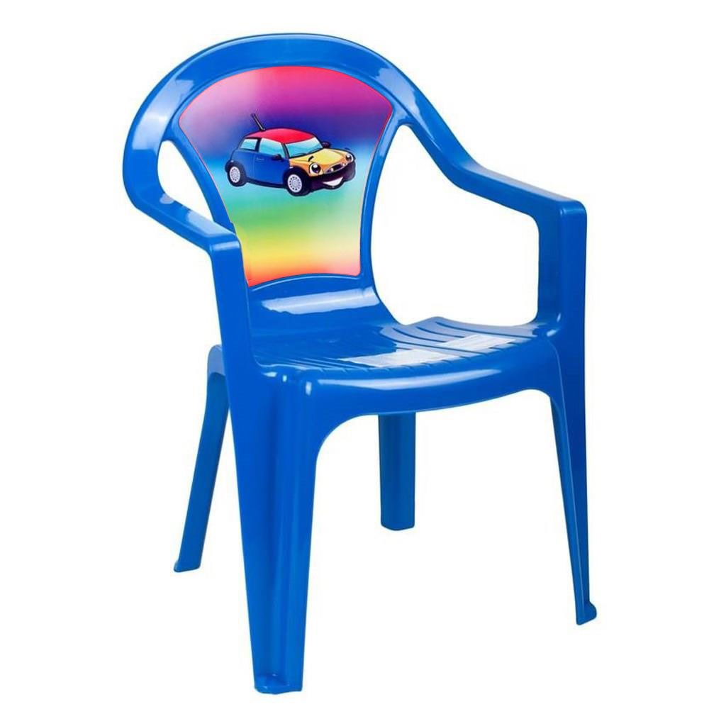 Levně Dětský zahradní nábytek - Plastová židle modrá