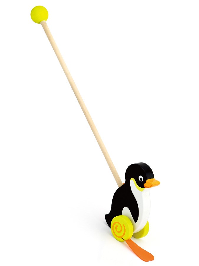 Levně Dřevěná jezdící hračka Viga tučňák