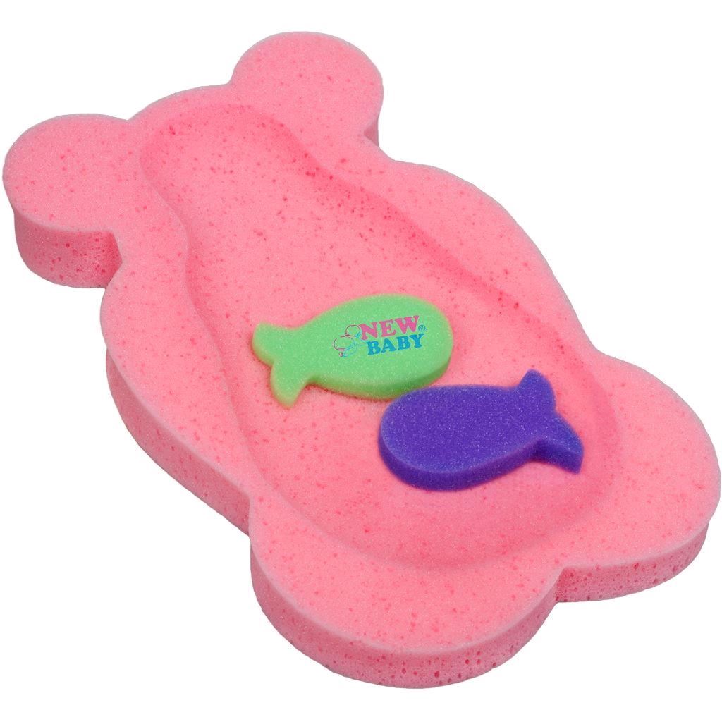 Pěnová podložka maxi New Baby BASIC medvěd růžová