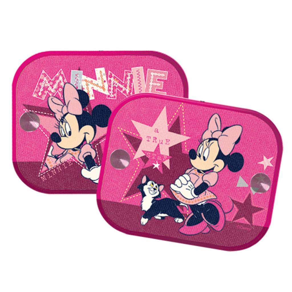 Levně Stínítka do auta 2 ks v balení Minnie Mouse růžová