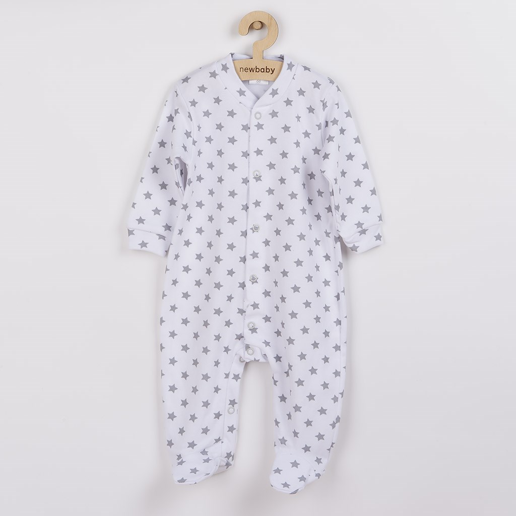 Kojenecký overal New Baby Classic II šedý s hvězdičkami, vel. 74 (6-9m)