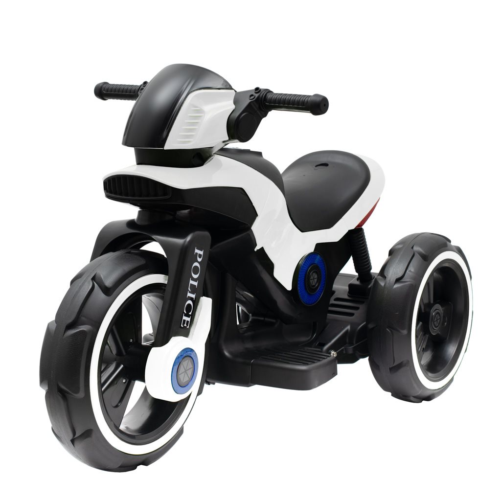Levně Dětská elektrická motorka Baby Mix POLICE bílá