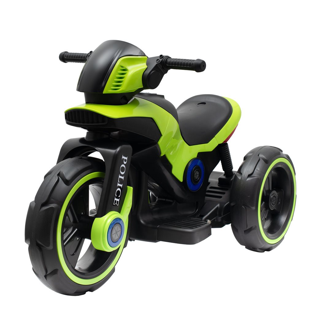 Levně Dětská elektrická motorka Baby Mix POLICE zelená