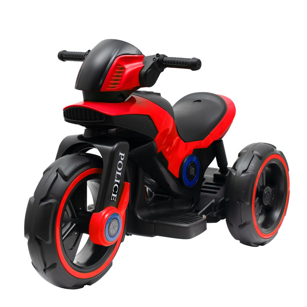 Levně Dětská elektrická motorka Baby Mix POLICE červená