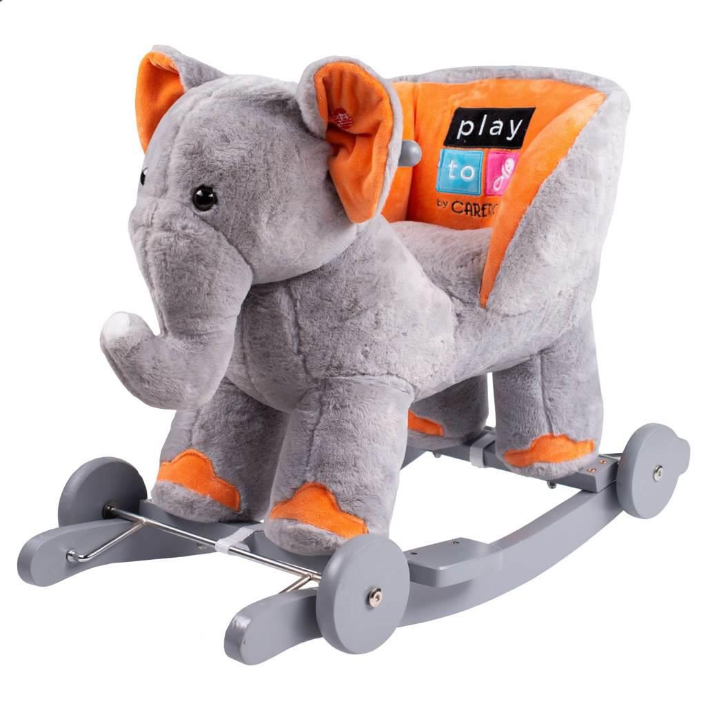 Levně Houpací hračka s melodií a kolečky PlayTo sloník