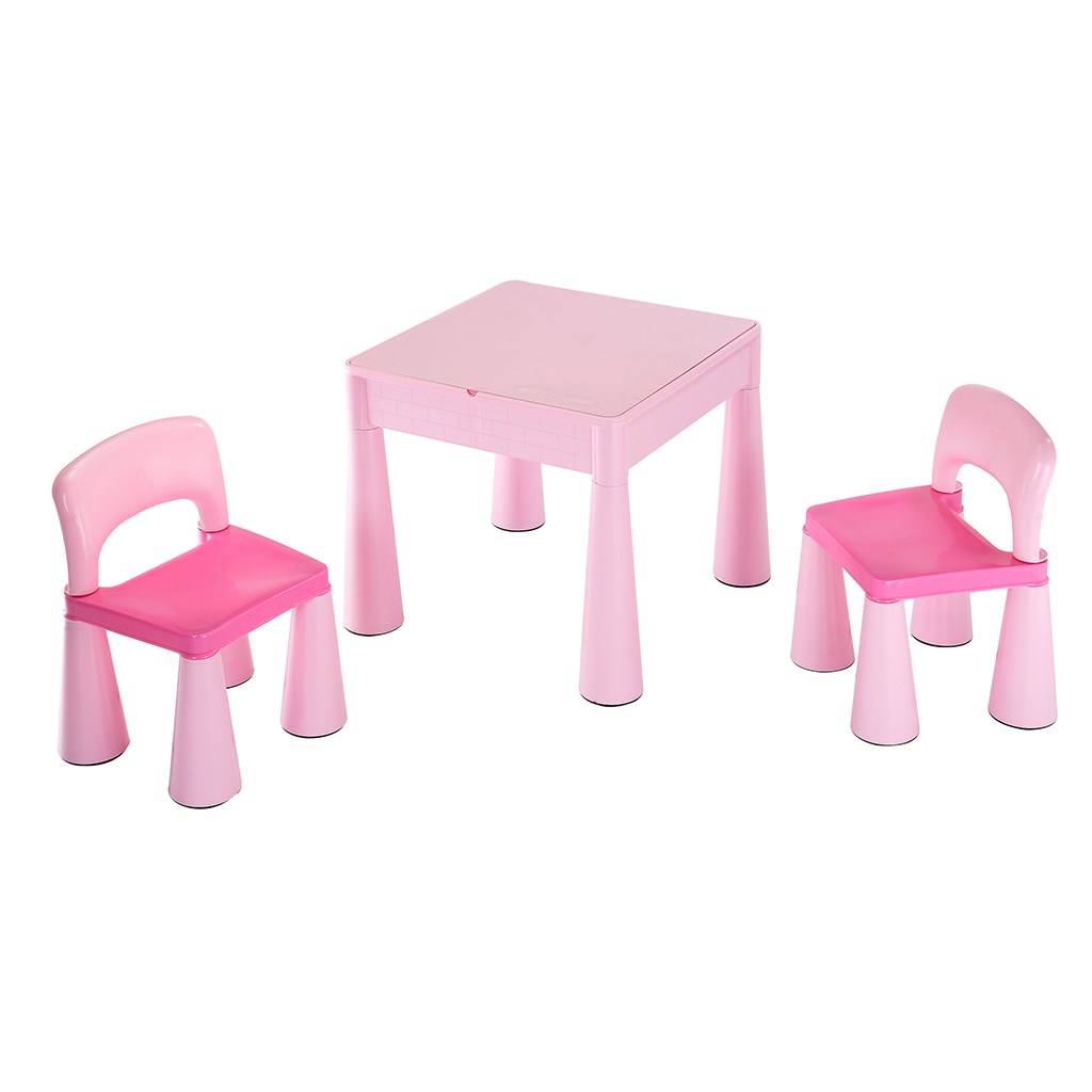 Levně Dětská sada stoleček a dvě židličky NEW BABY růžová
