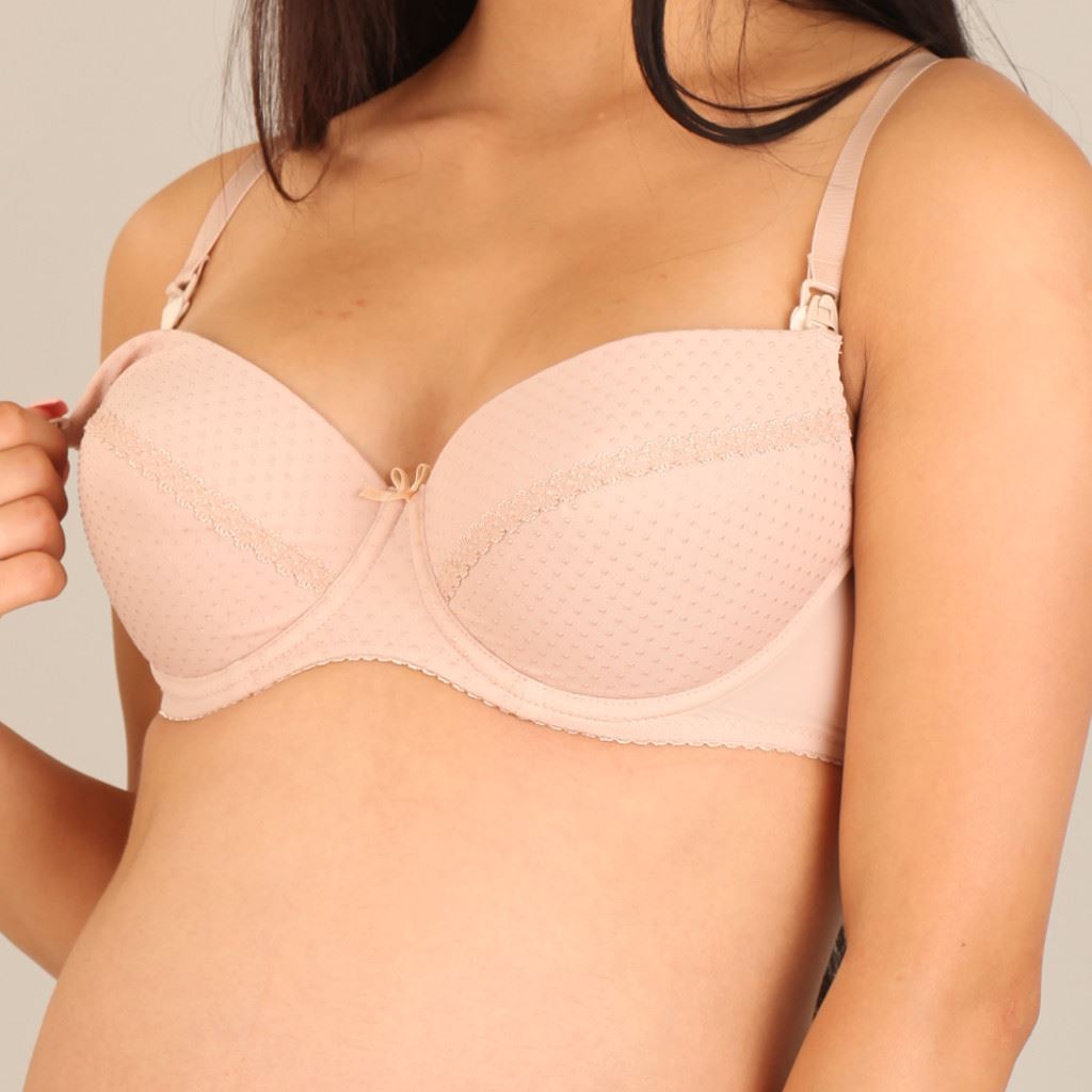 Polovyztužená kojící podprsenka New Baby Eva béžová, vel. 70C