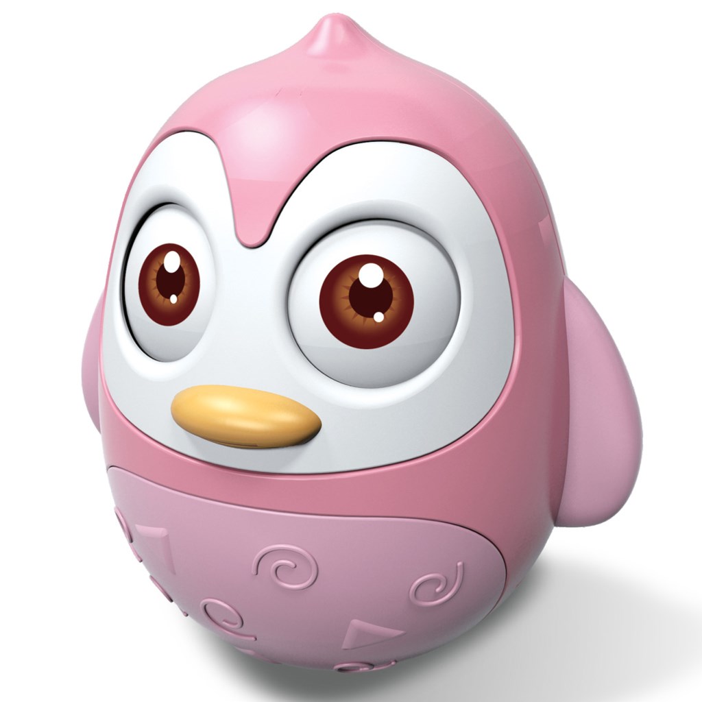 Levně Kývací hračka Baby Mix tučňák růžový