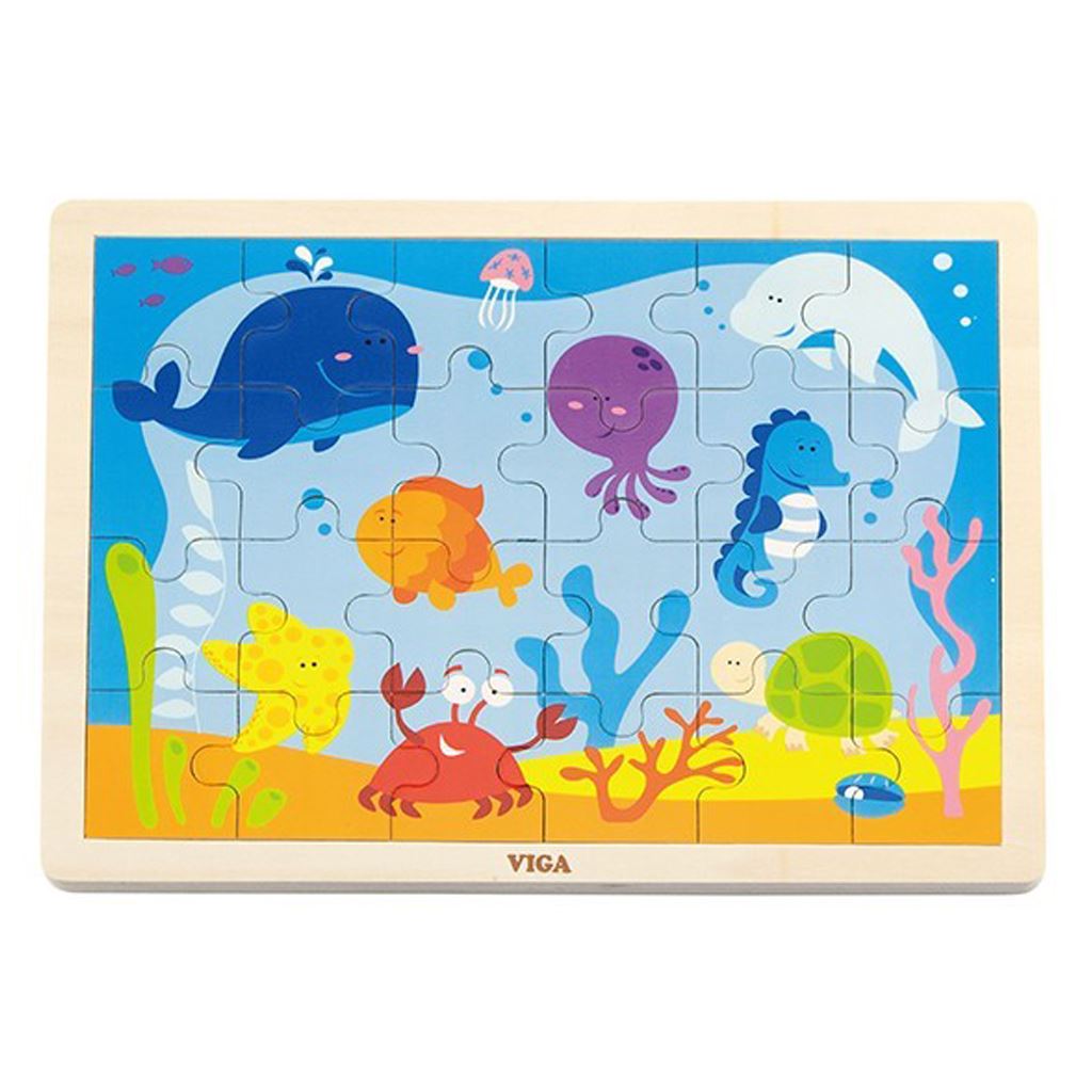 Levně Dětské dřevěné puzzle Viga Oceán