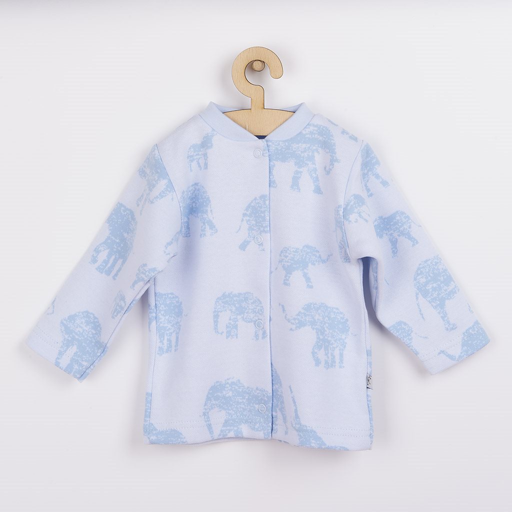 Levně Kojenecký kabátek Baby Service Sloni modrý