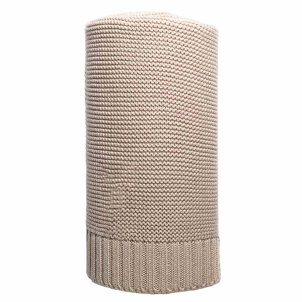 Levně Bambusová pletená deka NEW BABY 100x80 cm béžová