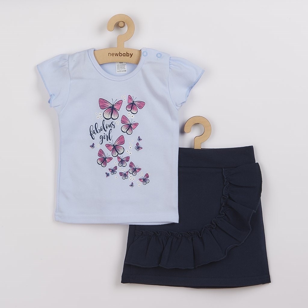 Levně Kojenecké tričko se sukýnkou New Baby Butterflies modrá