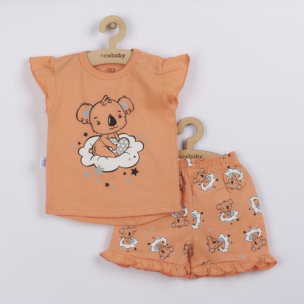 Levně Dětské letní pyžamko New Baby Dream lososové