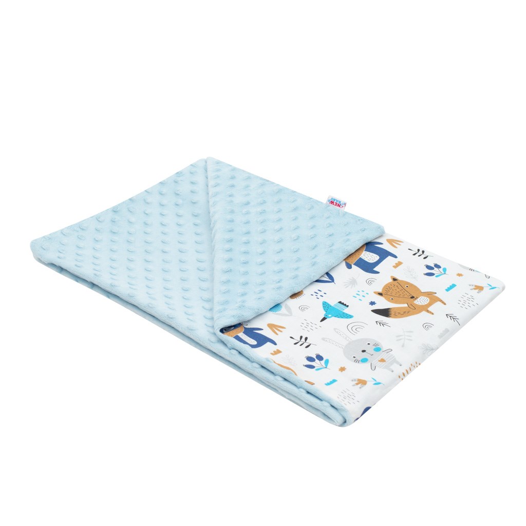 Levně Dětská deka z Minky New Baby Medvídci modrá 80x102 cm