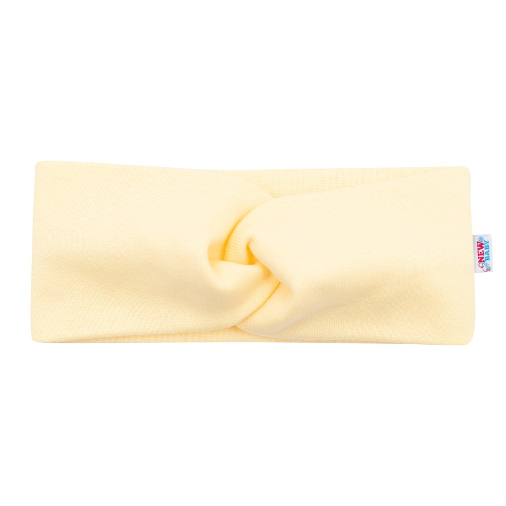 Levně Kojenecká čelenka New Baby Style žlutá 37 cm
