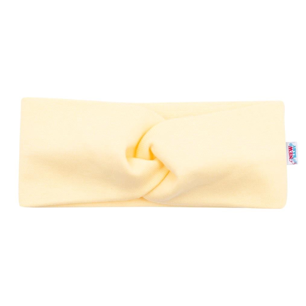 Levně Kojenecká čelenka New Baby Style žlutá 40,5 cm