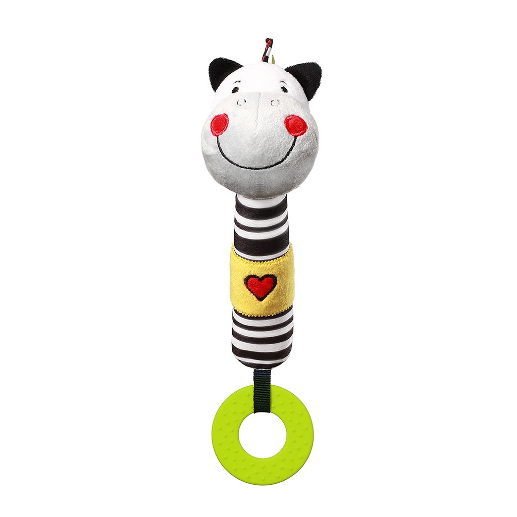 Levně Plyšová pískací hračka s kousátkem Baby Ono zebra Zack