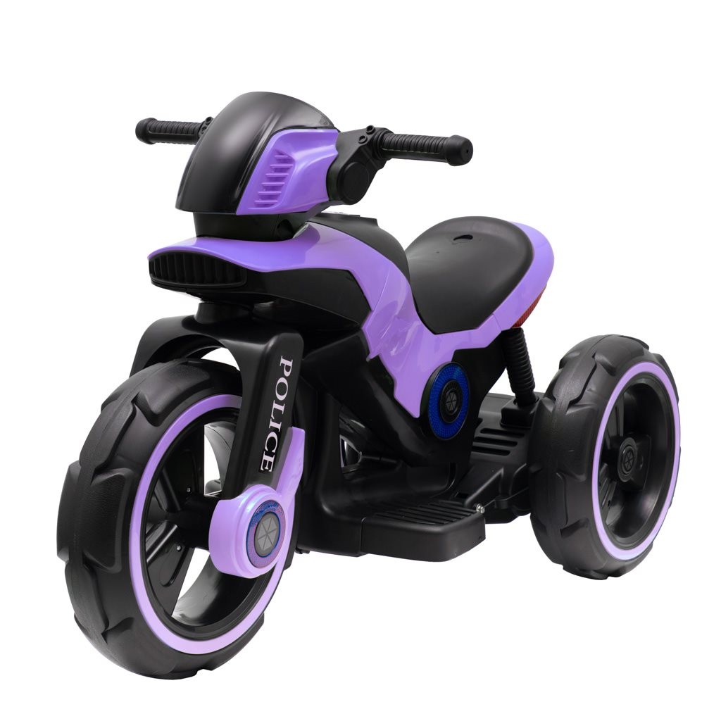 Levně Dětská elektrická motorka Baby Mix POLICE fialová