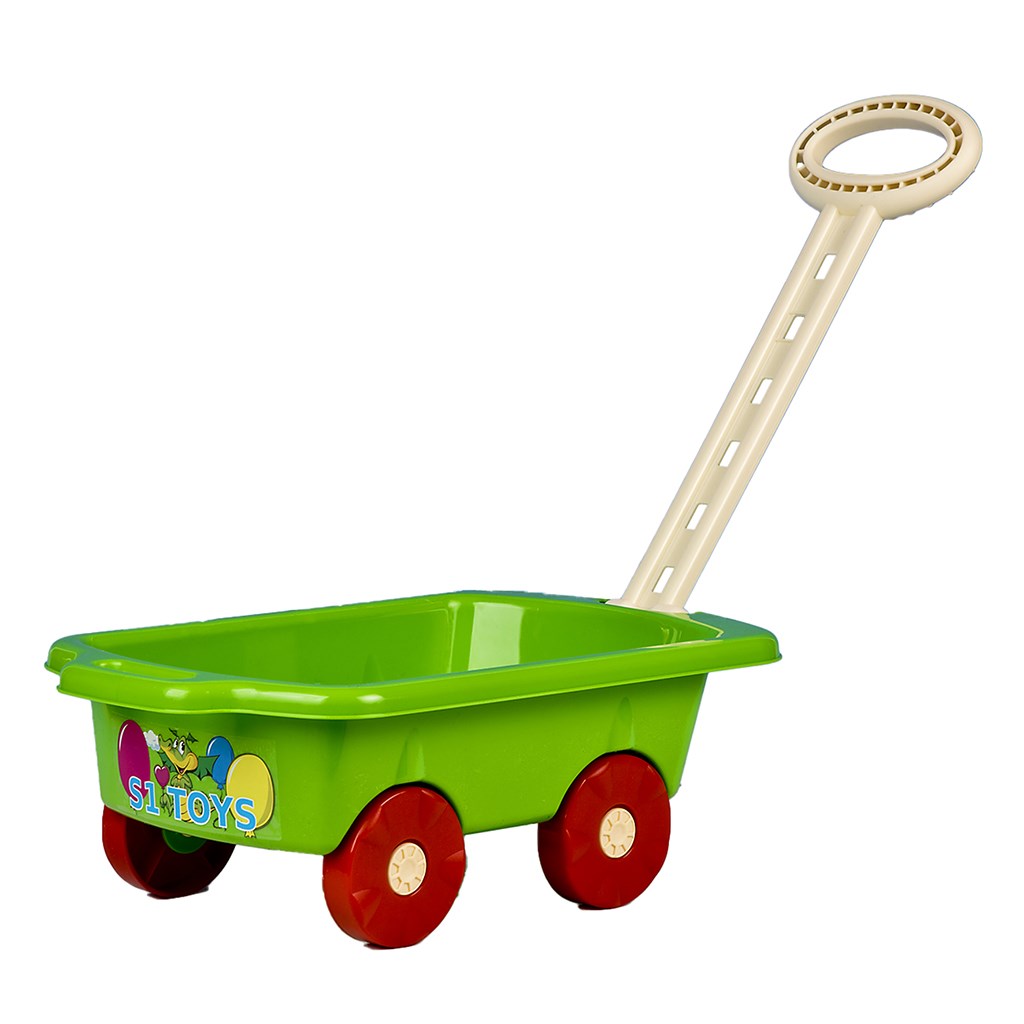 Levně Dětský vozík Vlečka BAYO 45 cm zelený
