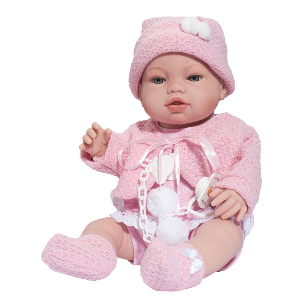 Levně Luxusní dětská panenka-miminko Berbesa Nela 43cm