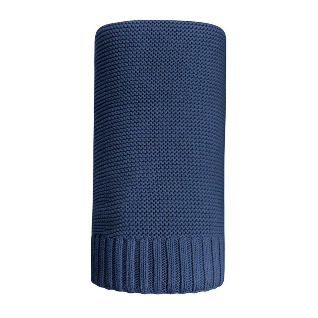 Levně Bambusová pletená deka NEW BABY 100x80 cm tmavě modrá