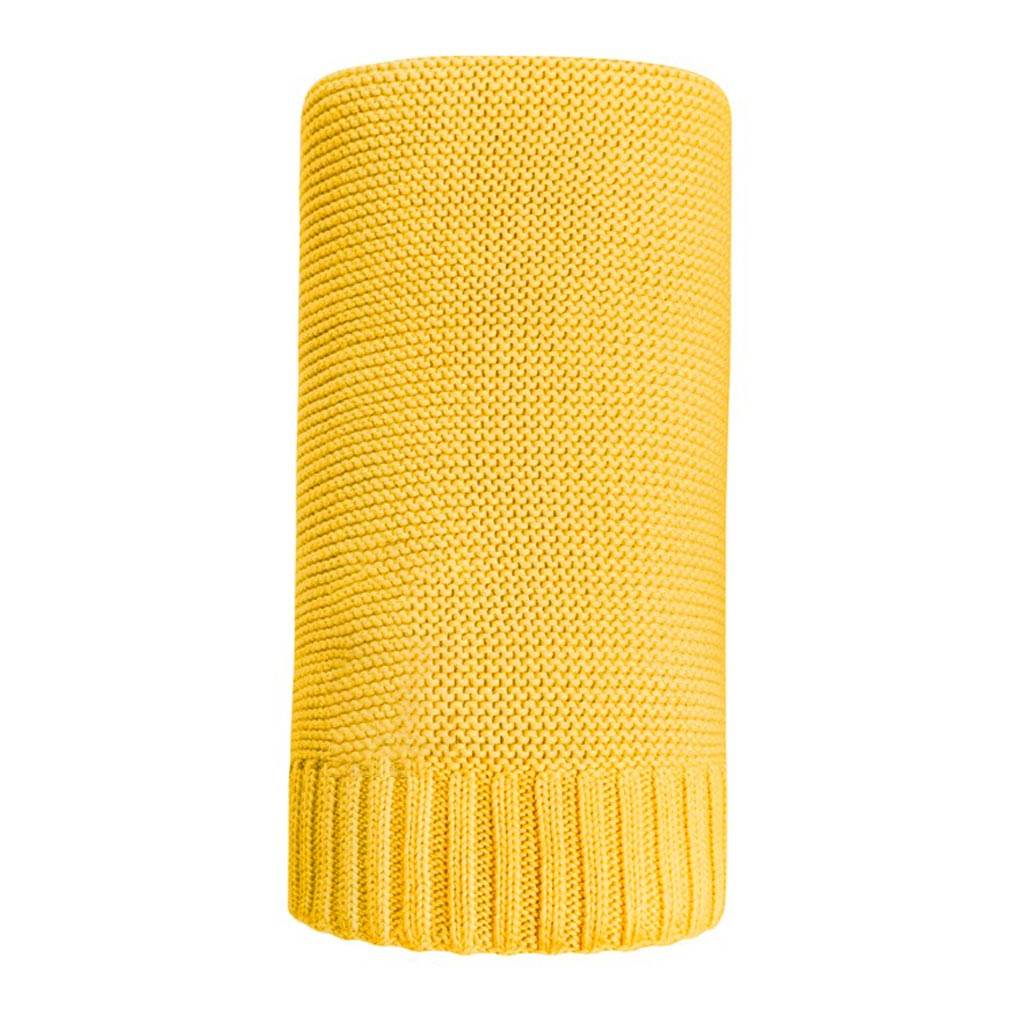 Levně Bambusová pletená deka NEW BABY 100x80 cm žlutá