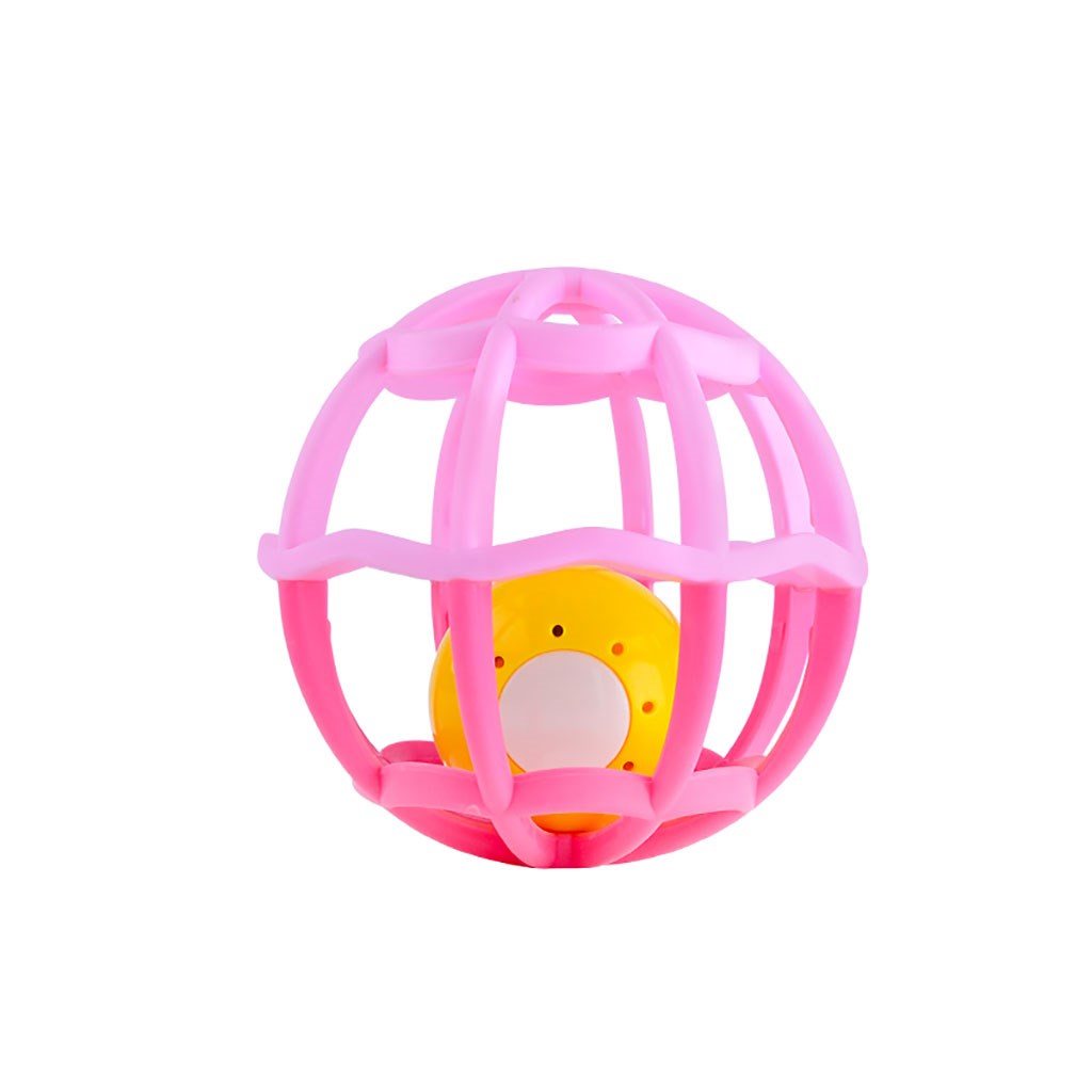 Levně Interaktivní svítící a hrající chrastítko Balónek Baby Mix růžové