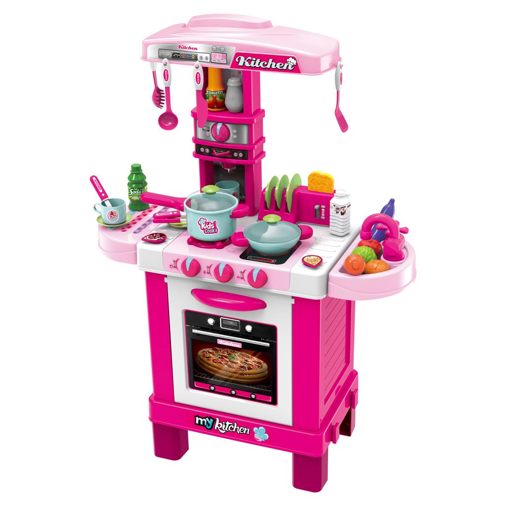 Levně Dětská kuchyňka Baby Mix malý šéfkuchař růžová