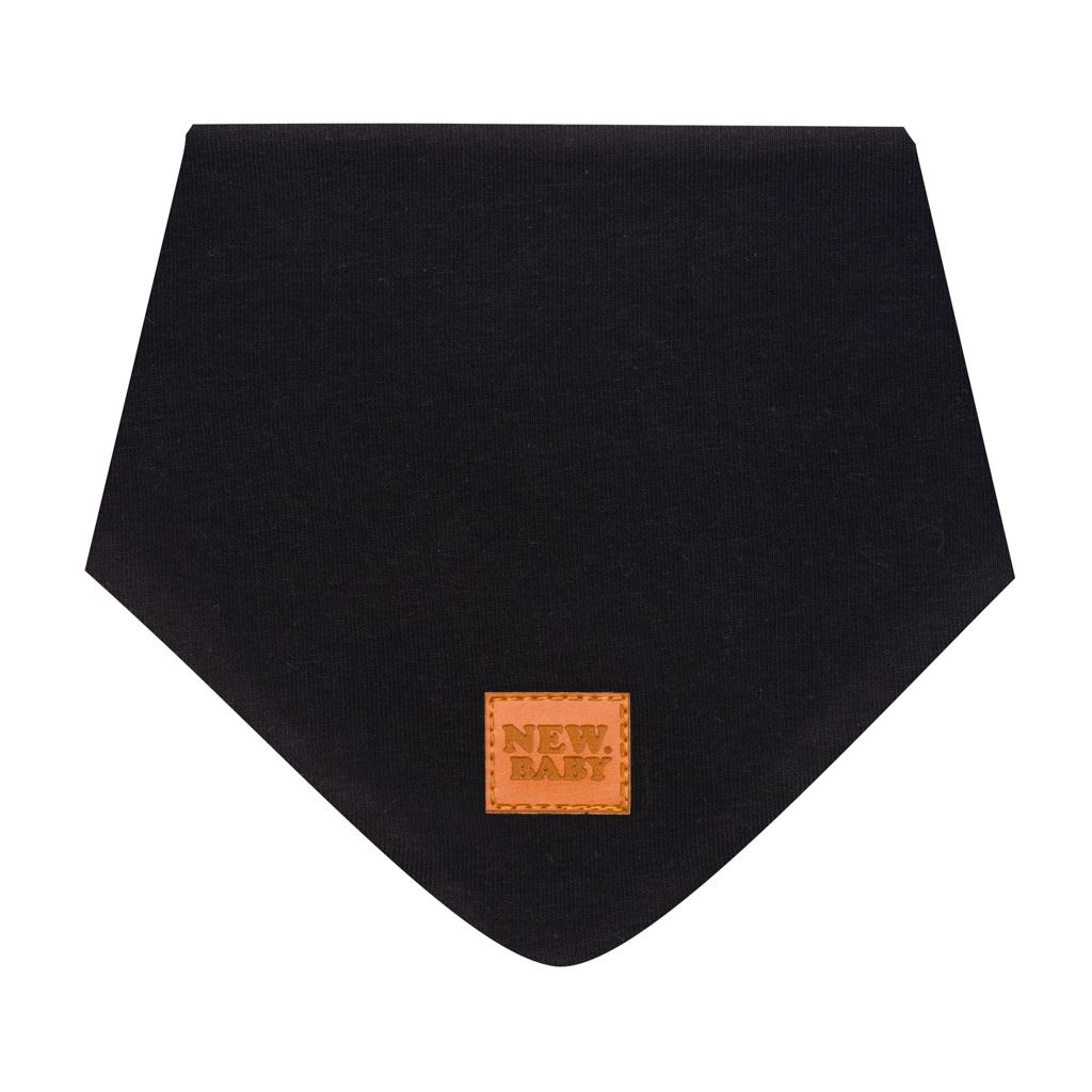 Levně Kojenecký bavlněný šátek na krk New Baby Favorite černý S