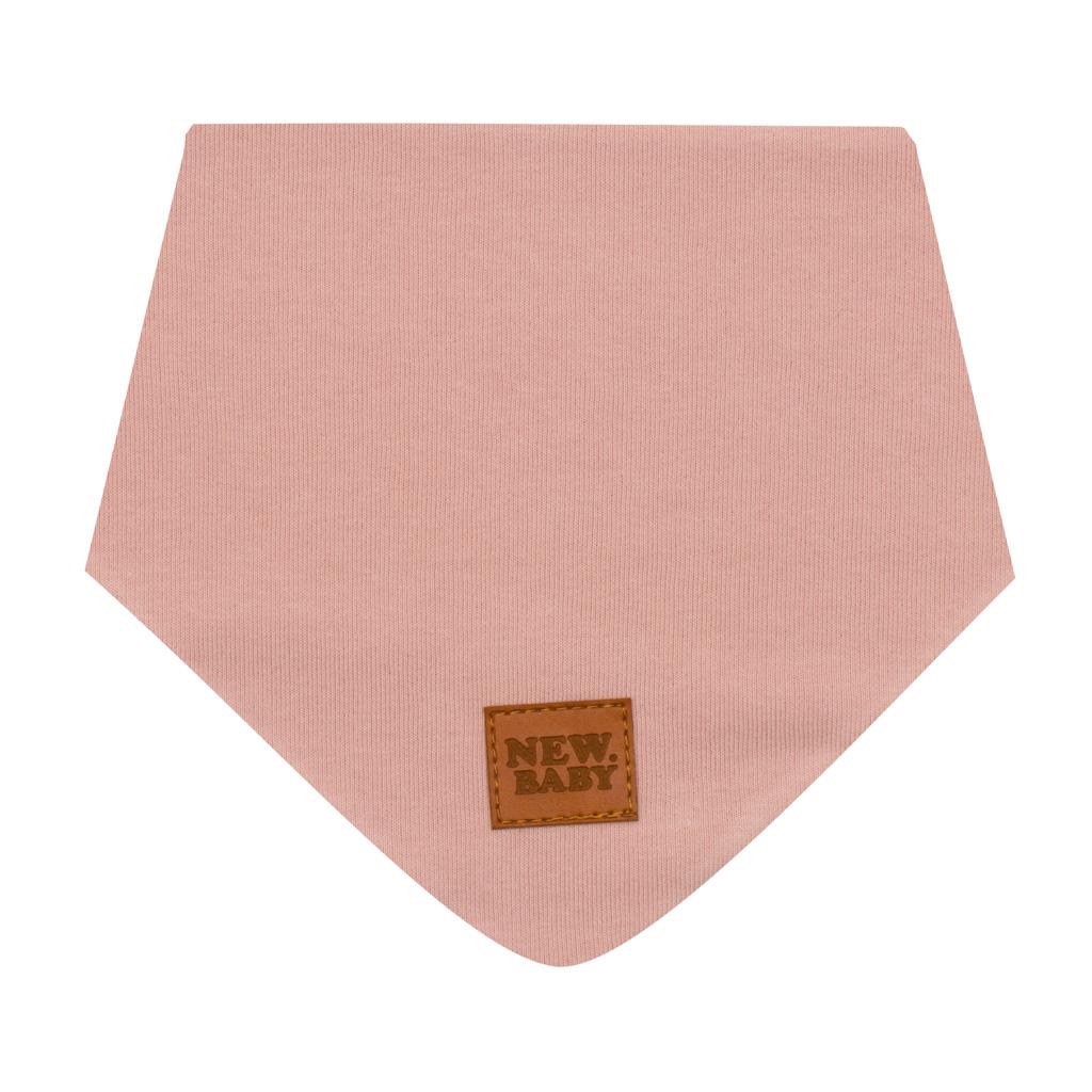 Levně Kojenecký bavlněný šátek na krk New Baby Favorite růžový S