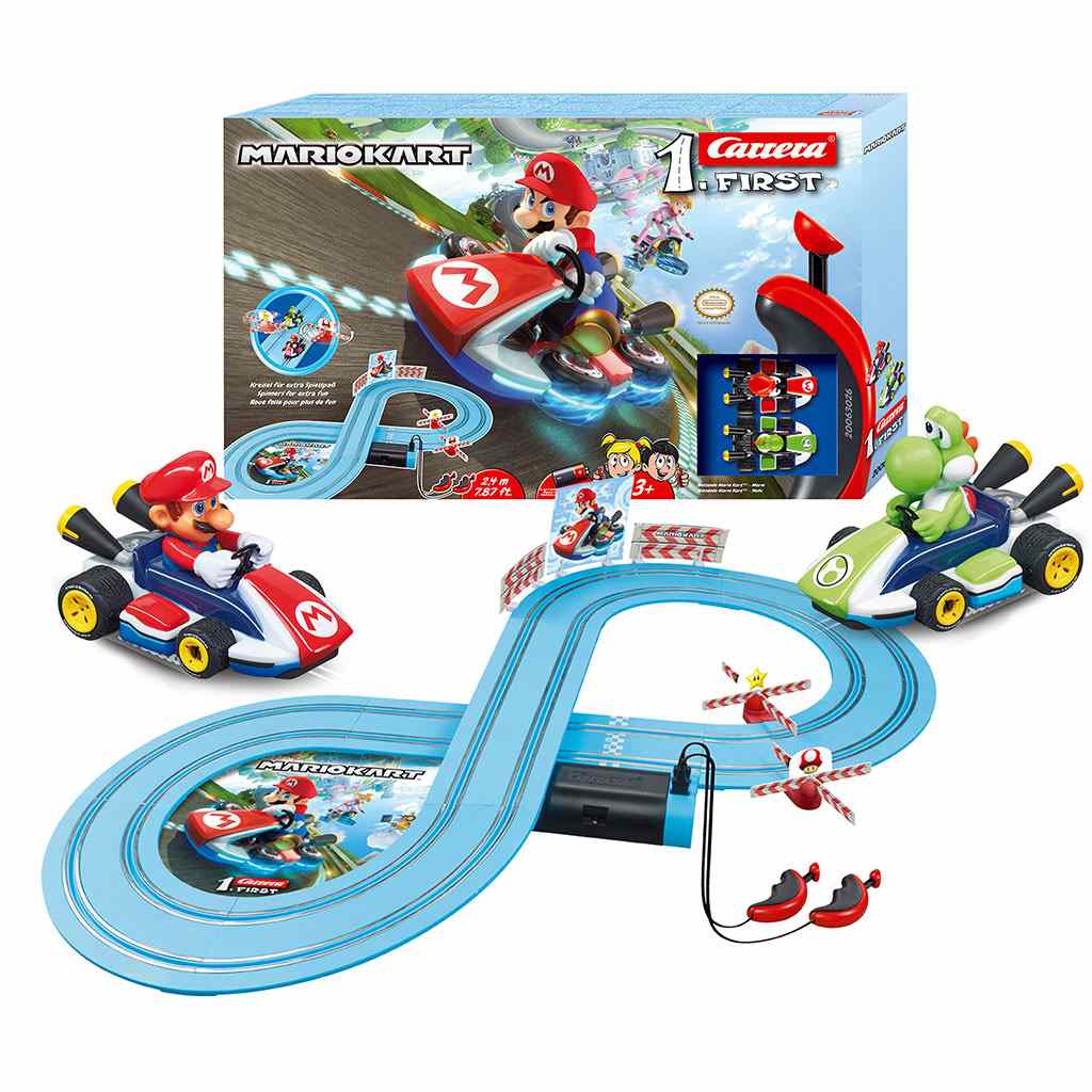 Levně Autodráha Carrera FIRST Nintendo Mario Kart™- Mario and Yoshi 2,4m
