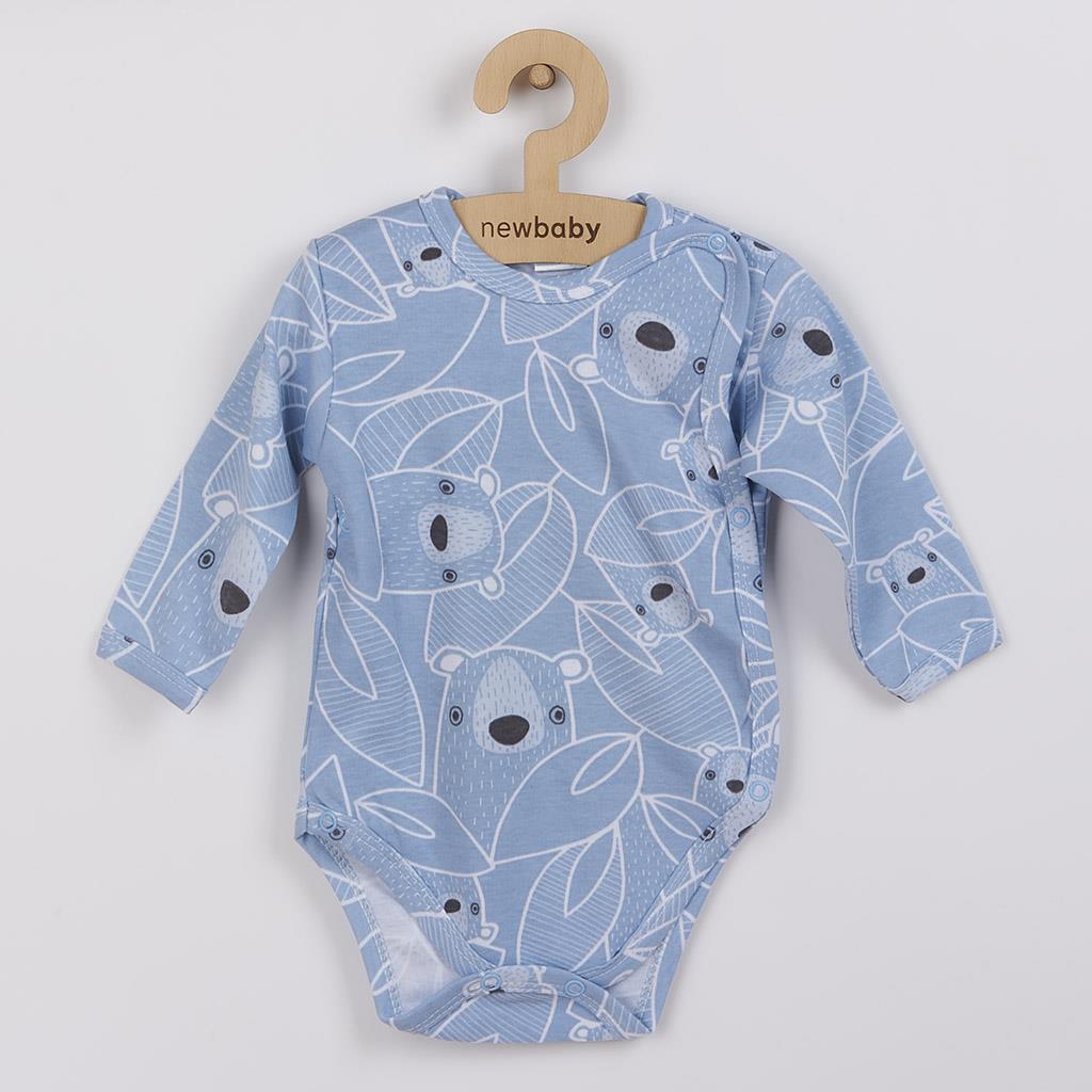 Levně Kojenecké celorozepínací body New Baby BuBu modré, vel. 74 (6-9m)