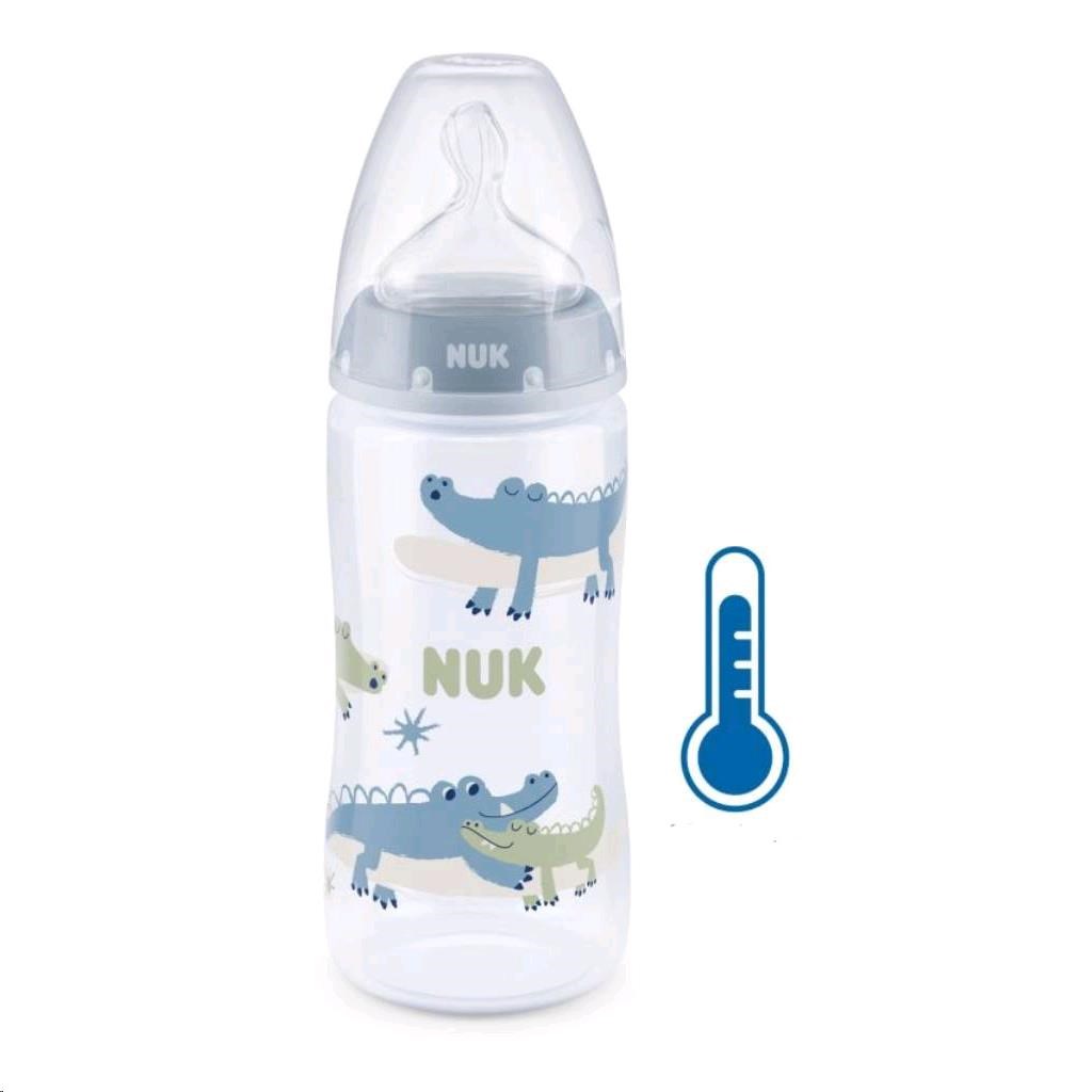Levně Kojenecká láhev NUK FC+Temperature Control 300 ml BOX-Flow Control savička blue