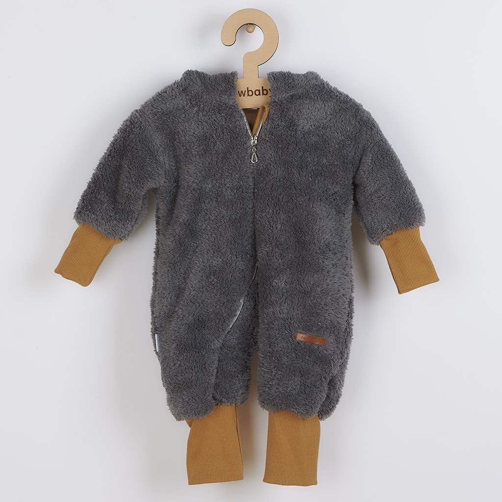 Levně Luxusní dětský zimní overal New Baby Teddy bear šedý