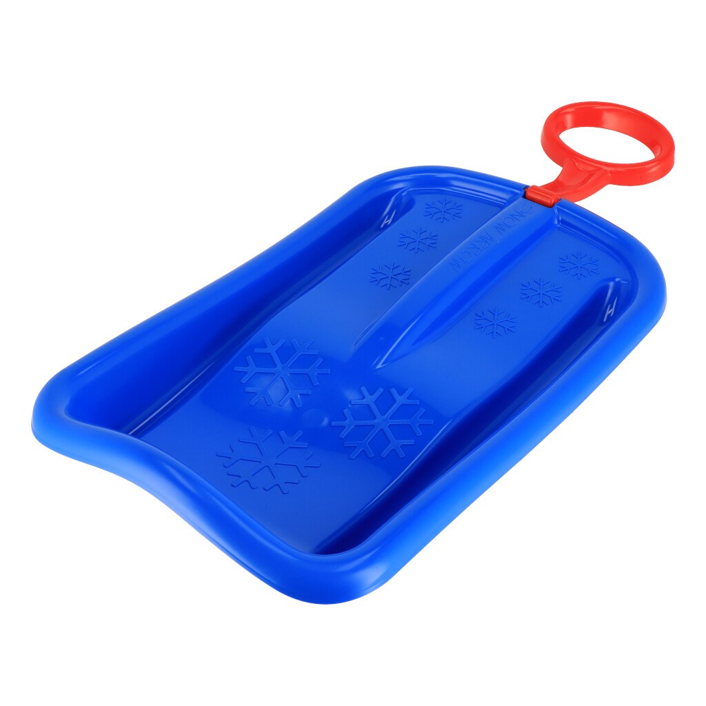 Levně Sáňkovací kluzák s pohyblivým madlem Baby Mix SNOW ARROW 74 cm modrý
