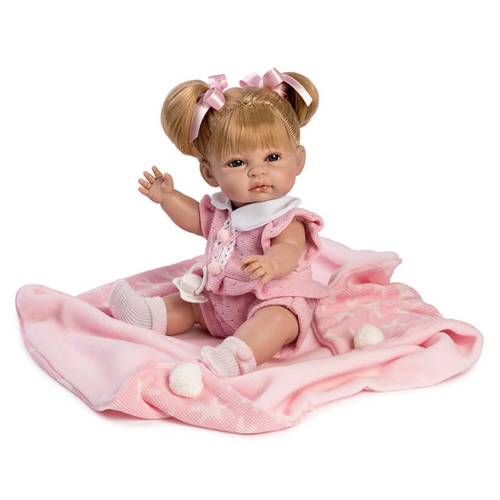 Levně Luxusní dětská panenka-miminko Berbesa Kamila 34cm