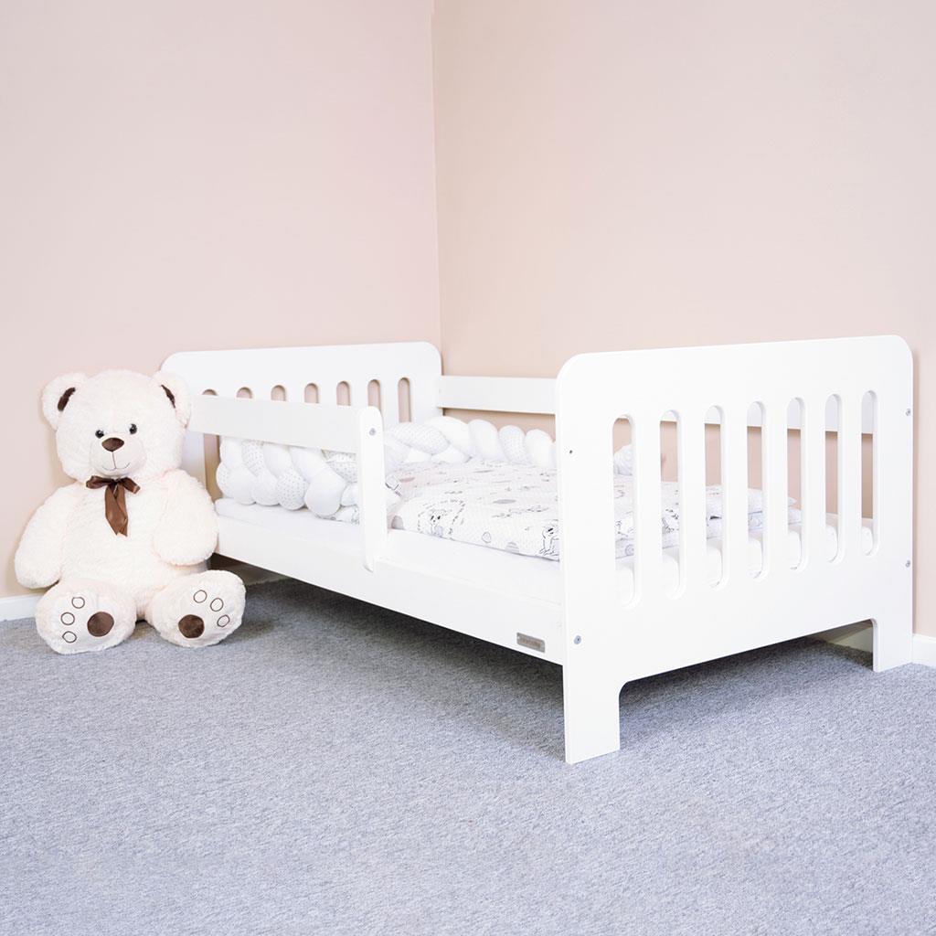 Levně Dětská postel se zábranou New Baby ERIK 160x80 cm bílá