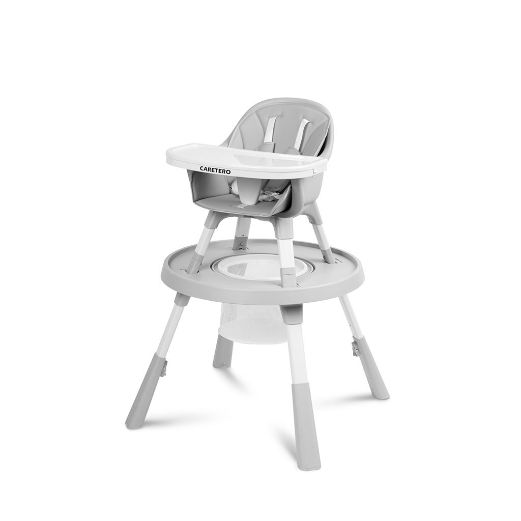 Levně Jídelní židlička CARETERO 3v1 Velmo grey
