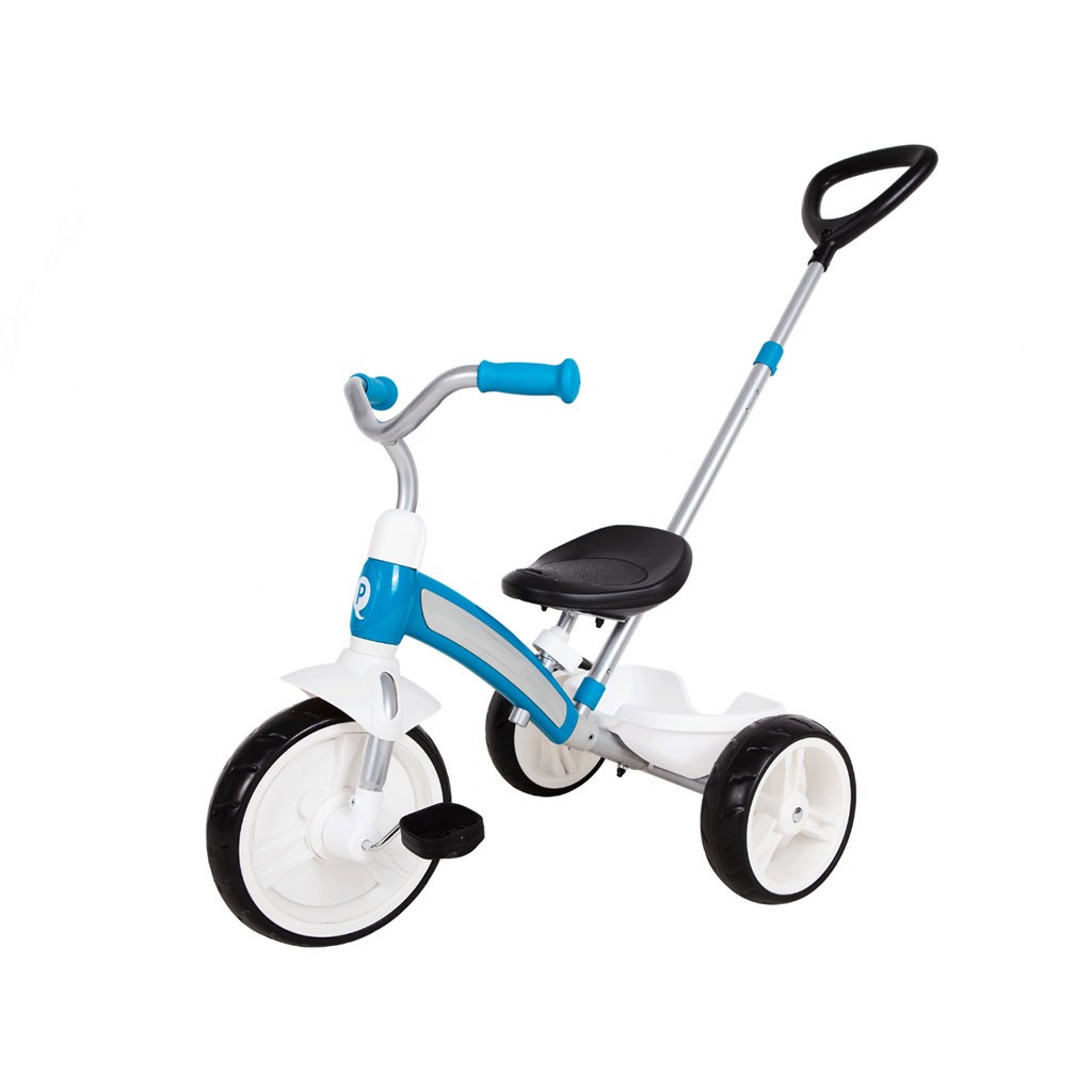 Levně Dětská tříkolka s vodící tyčí Qplay Elite Plus modrá