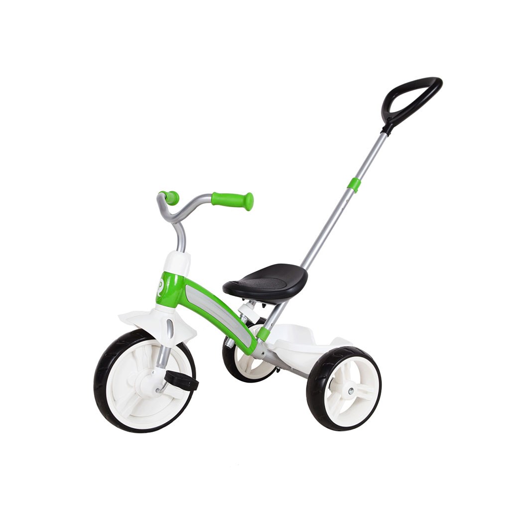 Levně Dětská tříkolka s vodící tyčí Qplay Elite Plus zelená