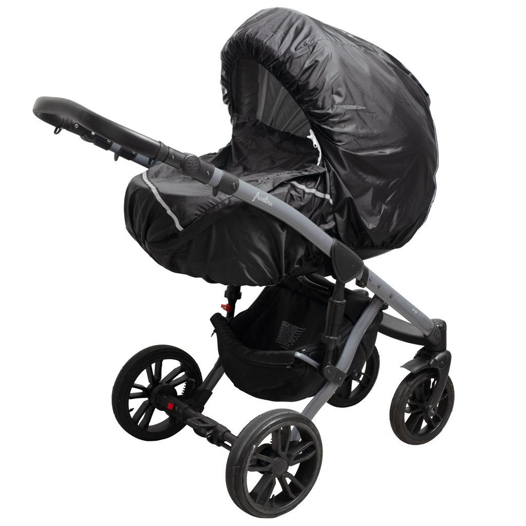 Pláštěnka na kočárek s reflexním prvkem New Baby Basic černá