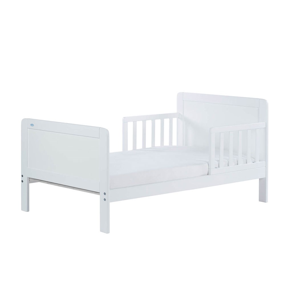 Levně Dětská postel se zábranou Drewex Olek 140x70 cm bílá