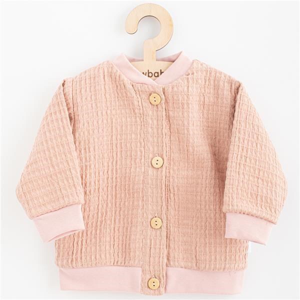 Levně Kojenecký mušelínový kabátek New Baby Comfort clothes růžová