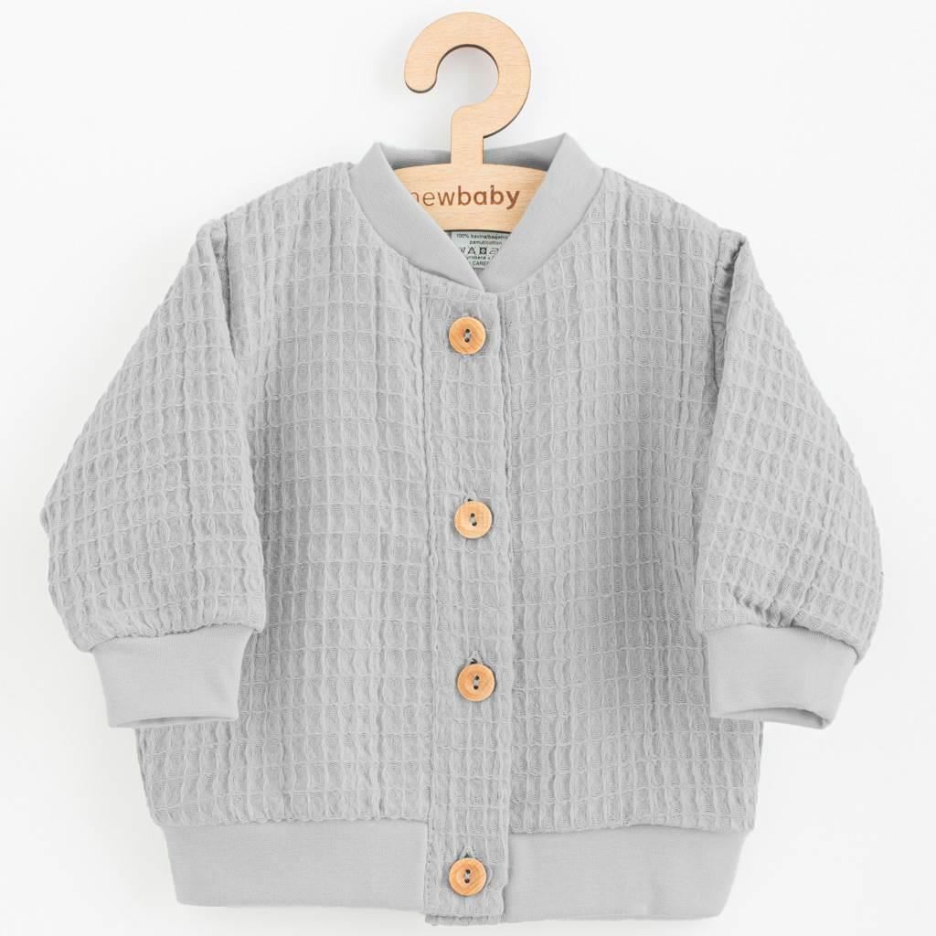Levně Kojenecký mušelínový kabátek New Baby Comfort clothes šedá