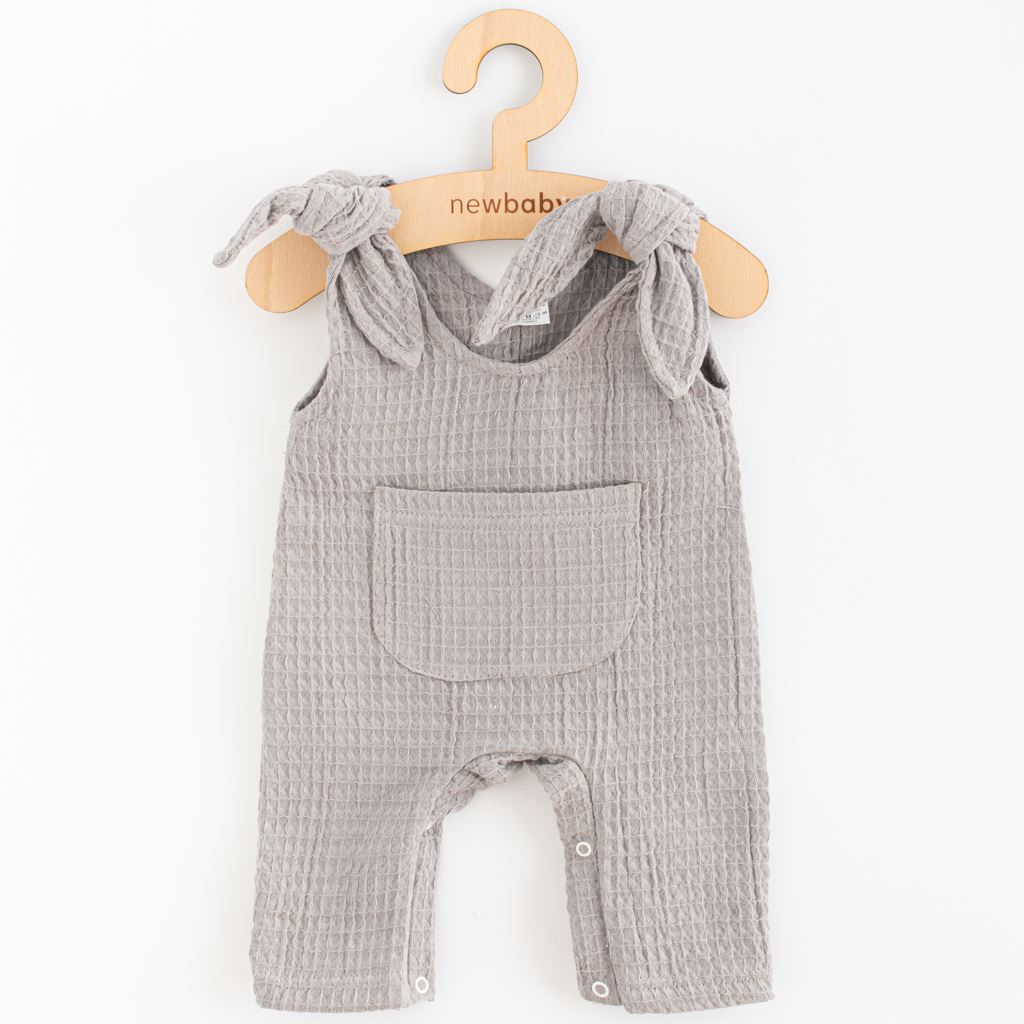 Levně Kojenecké mušelínové lacláčky New Baby Comfort clothes šedá