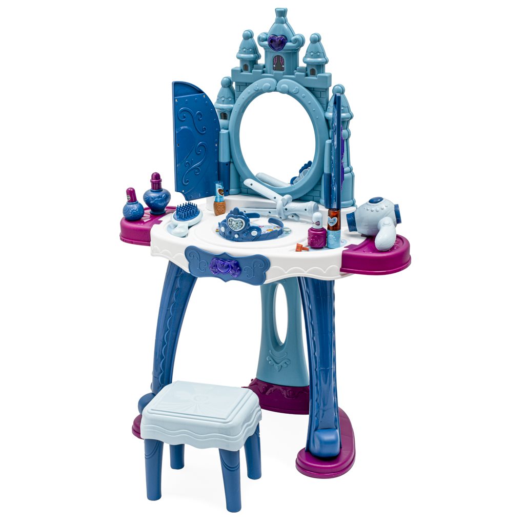 Levně Dětský toaletní stolek ledový svět se světlem, hudbou a židličkou BABY MIX