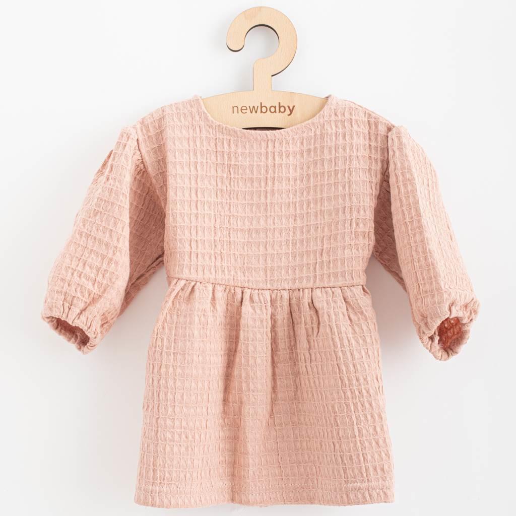Levně Kojenecké mušelínové šaty New Baby Comfort clothes růžová
