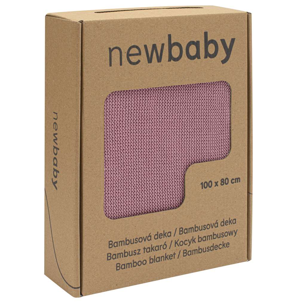 Levně Bambusová pletená deka New Baby 100x80 cm pink